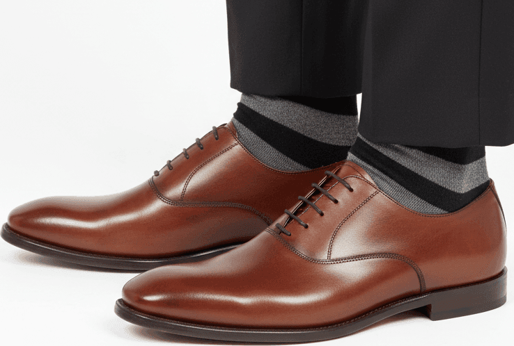 Calze Lunghe Uomo Gallo - Fantasia Strisce Grigio Nero - Cotone Premium Made in Italy in Calze Couture - Sestu, commercioVirtuoso.it
