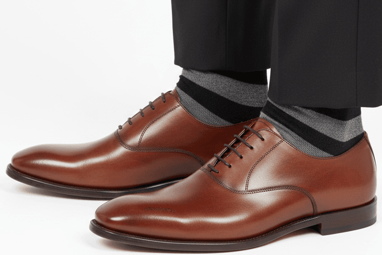 Calze Lunghe Uomo Gallo - Fantasia Strisce Grigio Nero - Cotone Premium Made in Italy in Calze Couture - Sestu, commercioVirtuoso.it