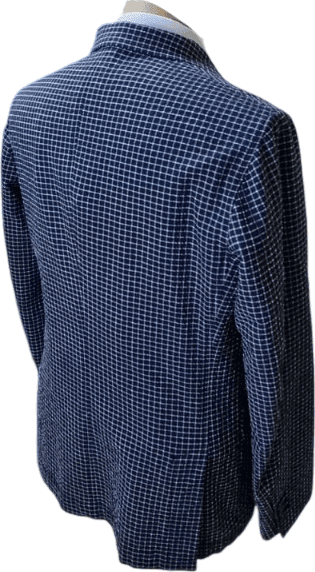 Giacca uomo THE GIGI - Doppio petto - Quadri piccoli Blu/bianco in Blazer Couture - Sestu, commercioVirtuoso.it