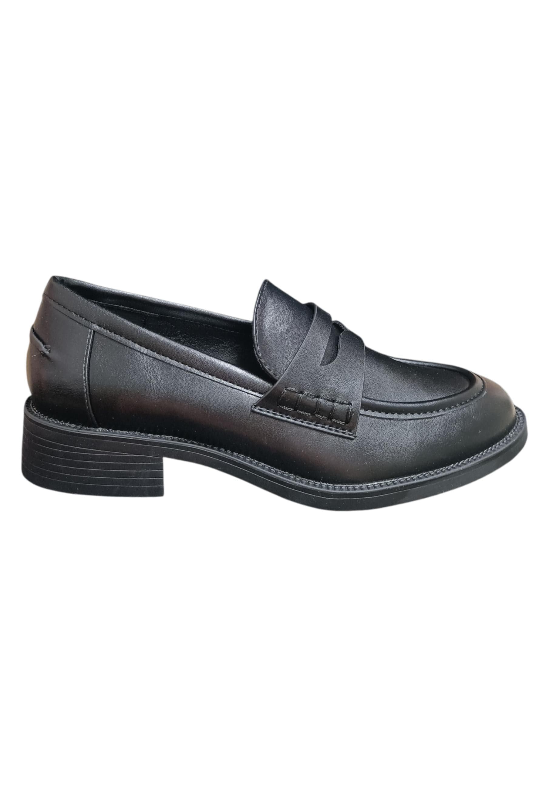 Mocassini college donna Marina Galanti nero pelle - Eleganza casual con elastico - 6