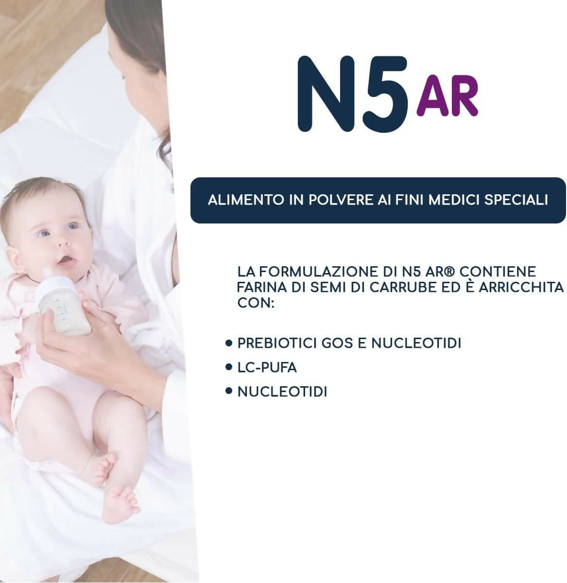 STERILFARMA N5 AR latte in polvere, anti reflusso, CONSIGLIATO DAL MEDICO PEDIATRA per il regime alimentare di lattanti da 0 a 12 mesi, in caso di accertata patologia del giunto gastro-esofageo 400gr in Latte in polvere per bambini Sanitaria Gioia del Bimbo - Villa San Giovanni, commercioVirtuoso.it