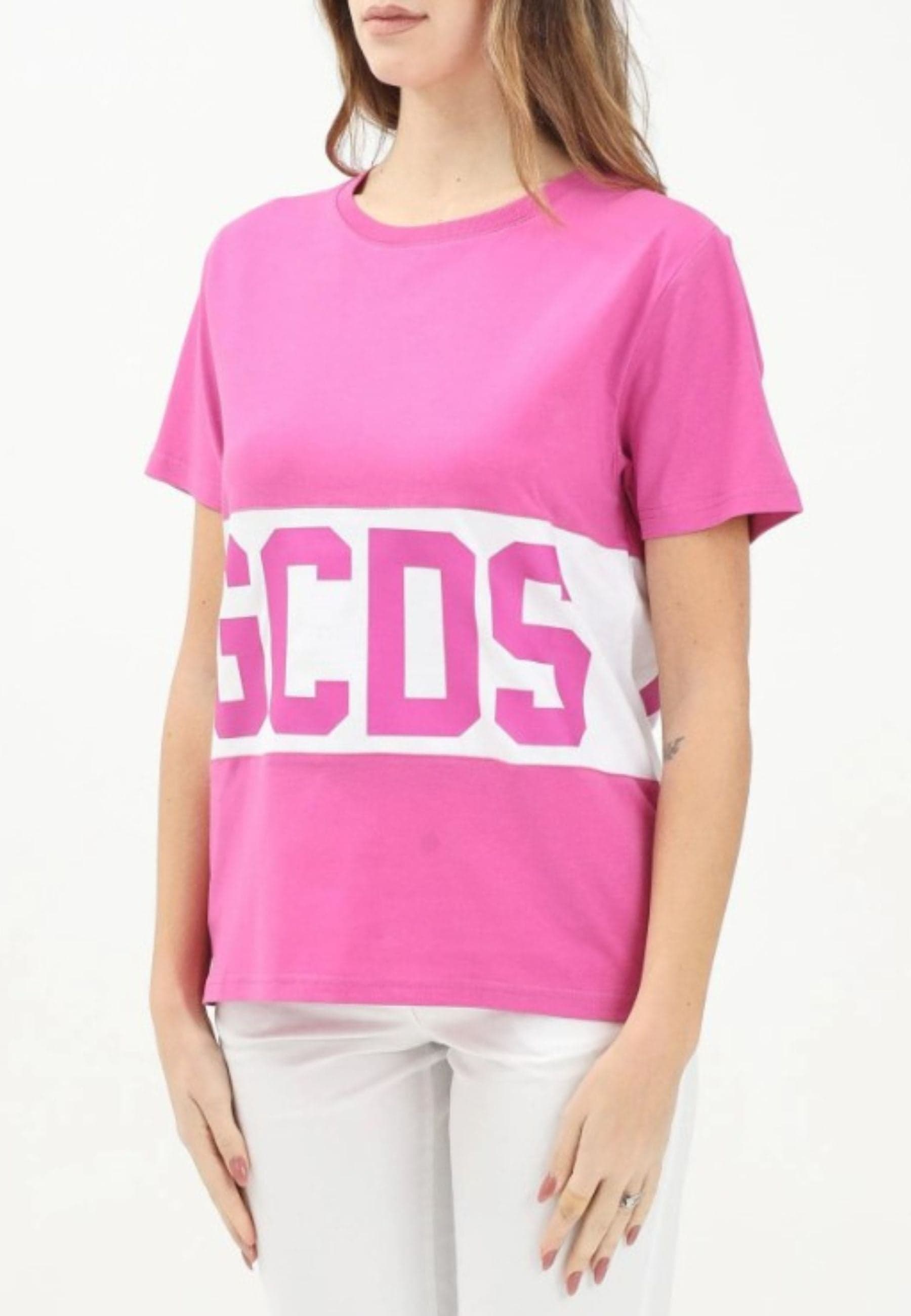 GCDS T-SHIRT BAND LOGO REGULAR T-SHIRT da donna in T-shirt Drestige - Casamassima, commercioVirtuoso.it