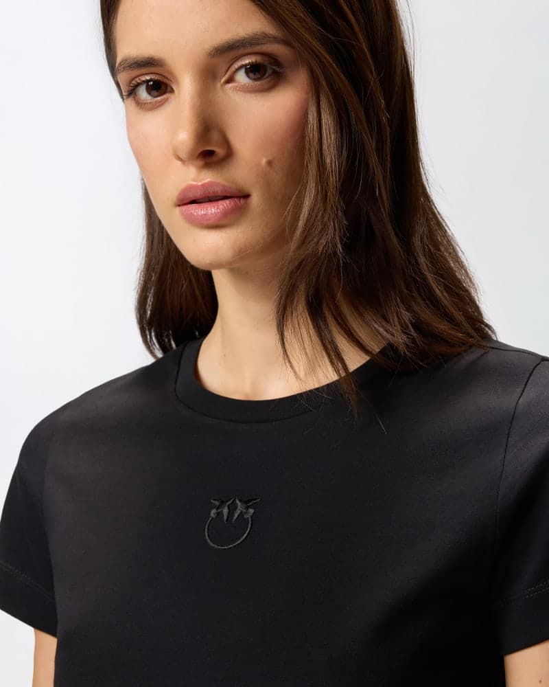 Pinko BUSSOLOTTO T-SHIRT JERSEY PATCH FW25 da donna in T-shirt Drestige - Casamassima, commercioVirtuoso.it