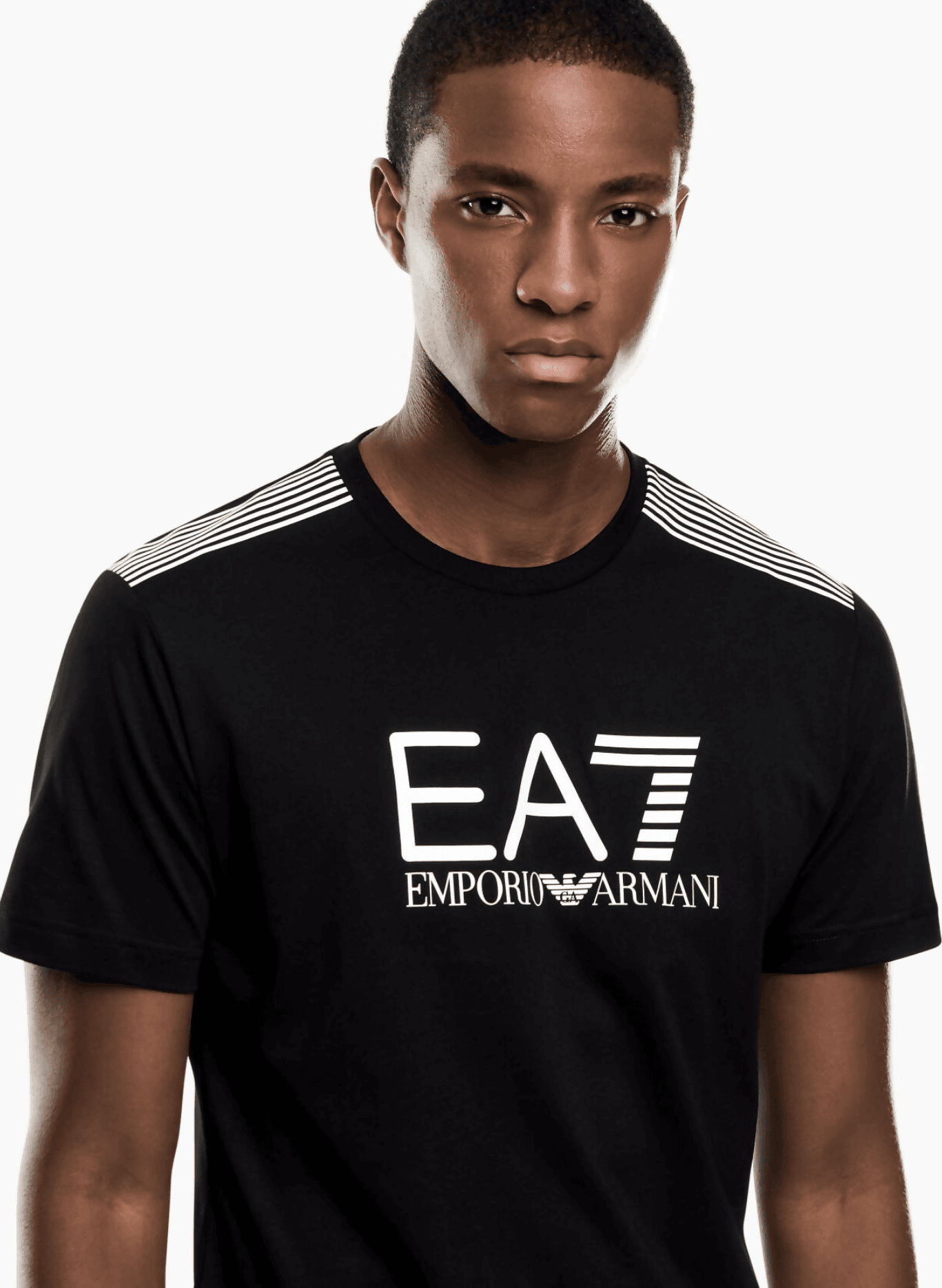 Emporio Armani T-Shirt Uomo Girocollo 7 Lines in Jersey Di Misto Cotone Asv in T-shirt Euforia - Bronte, commercioVirtuoso.it