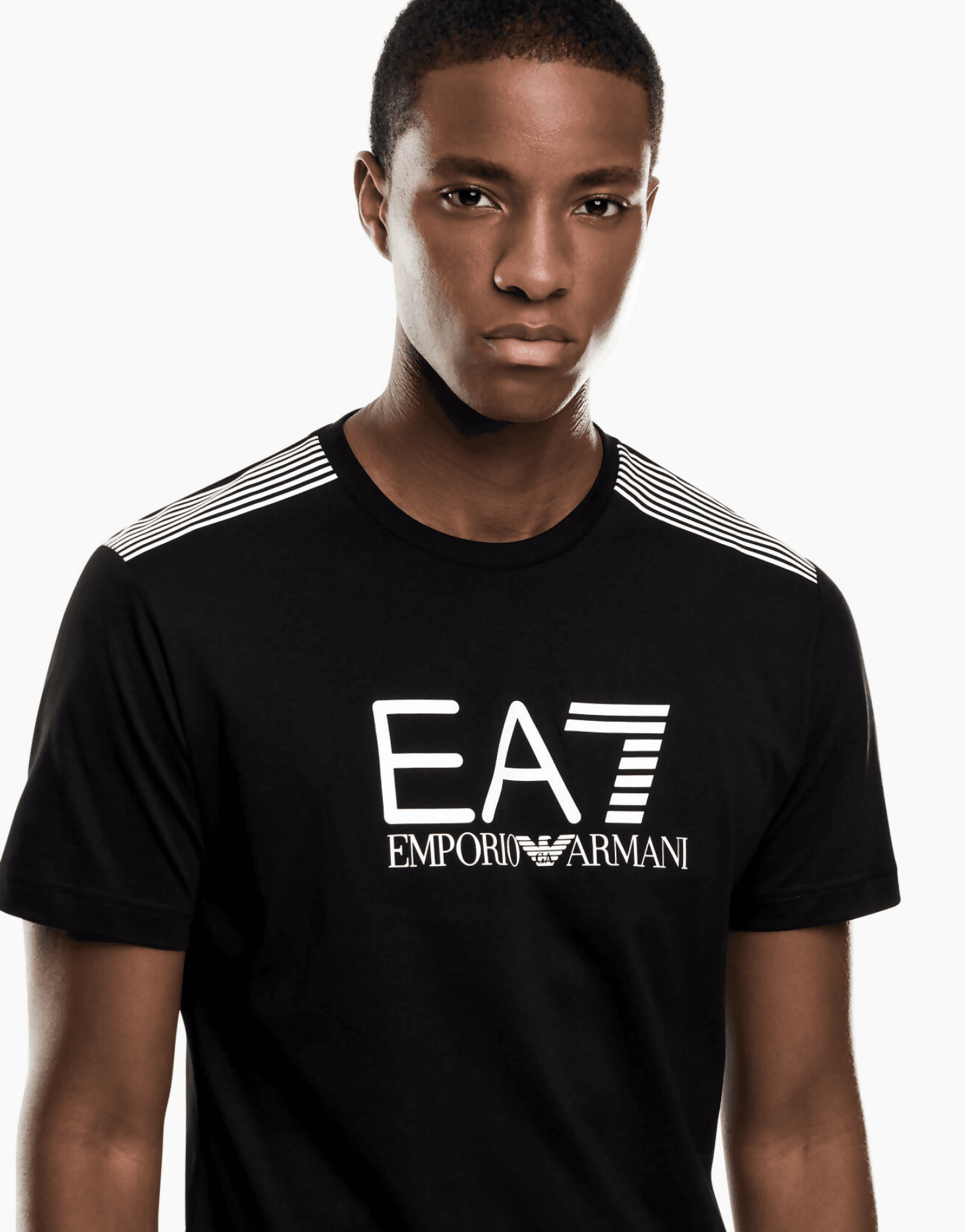 Emporio Armani T-Shirt Uomo Girocollo 7 Lines in Jersey Di Misto Cotone Asv in T-shirt Euforia - Bronte, commercioVirtuoso.it