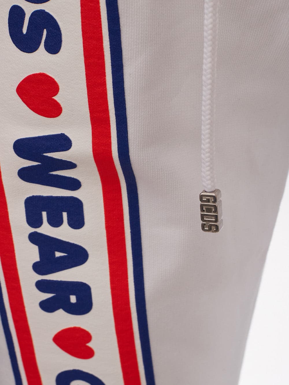 GCDS Pantalone Jogging Bianco con Logo da uomo in Pantaloni da ginnastica Drestige - Casamassima, commercioVirtuoso.it