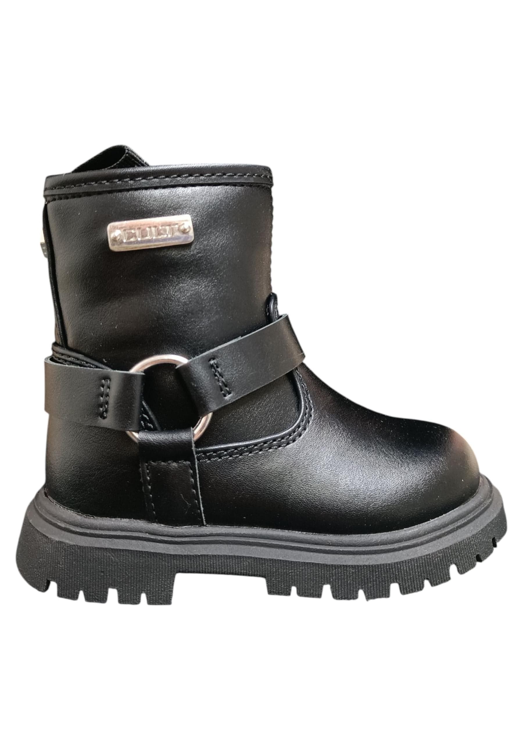 Stivaletti bambino Cult Martin nero pelle - Stile urban con zip laterale - 6