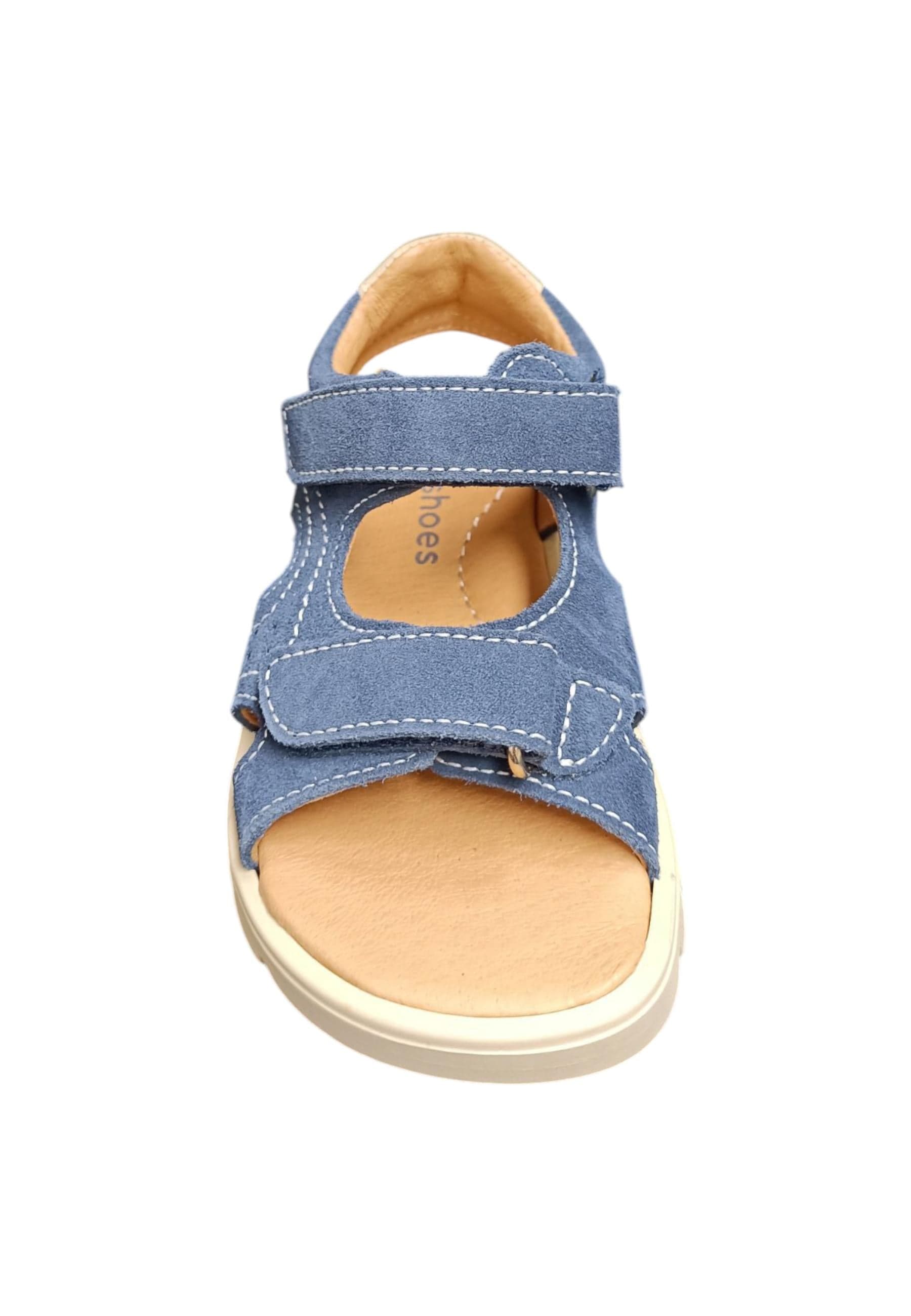 Sandalo bambino Balocchi Bart blue-tortora suede - Sandalo da passeggio con velcro in Ballerine Scarpetteria Gica - Trani, commercioVirtuoso.it