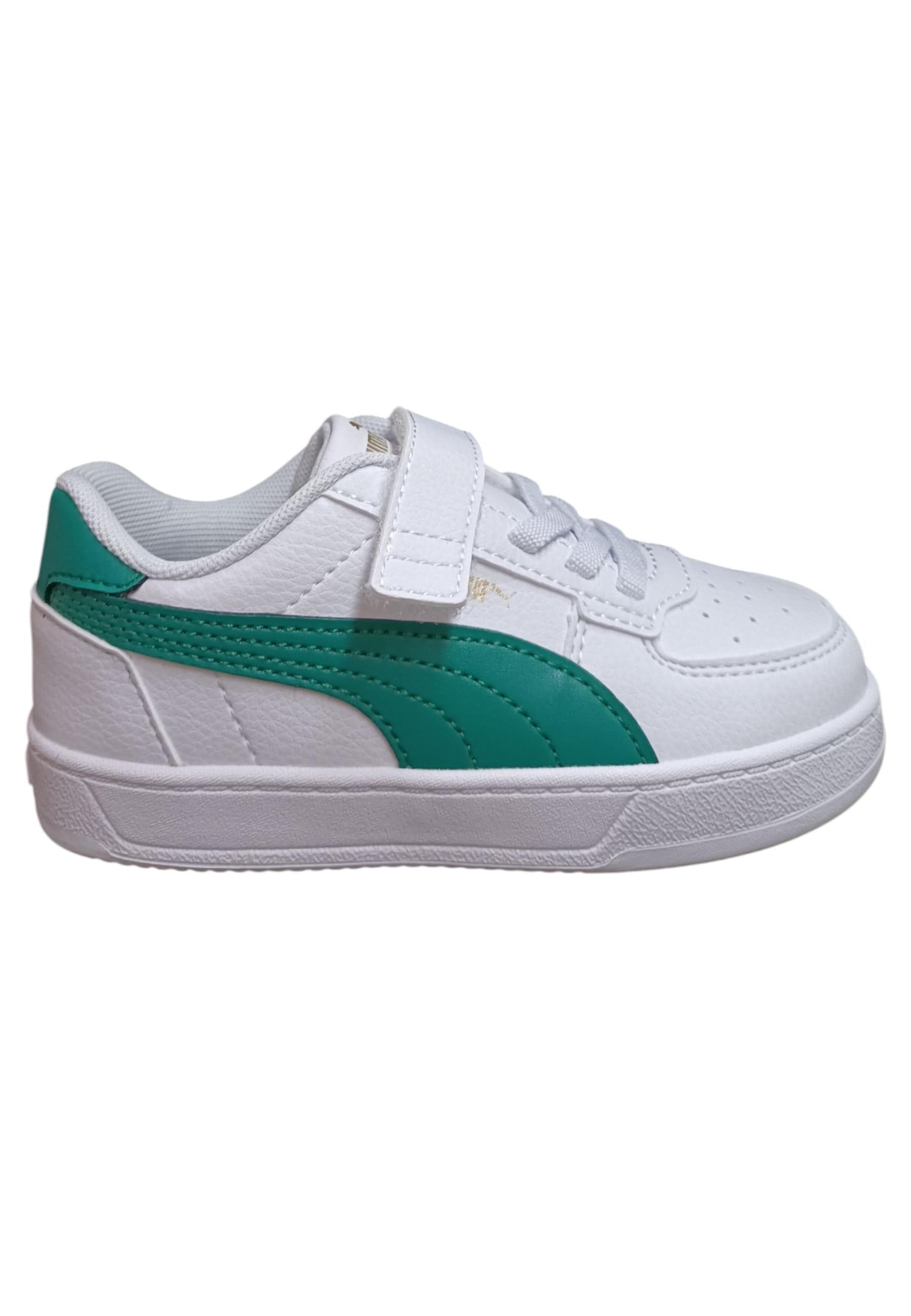 sarpe sneakers Bambini e ragazzi PUMA CAVEN  bianco-verdone laccio elastico e velcro - 6