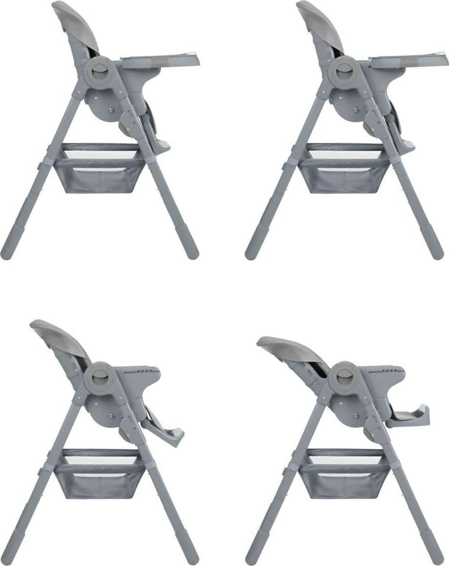 KIKKABOO Seggiolone COMFY+ , regolabile in altezza, con cinture, doppio vassoio, pieghevole, chiusura compatta, comodo, colore GREY, grigio in Seggioloni Sanitaria Gioia del Bimbo - Villa San Giovanni, commercioVirtuoso.it