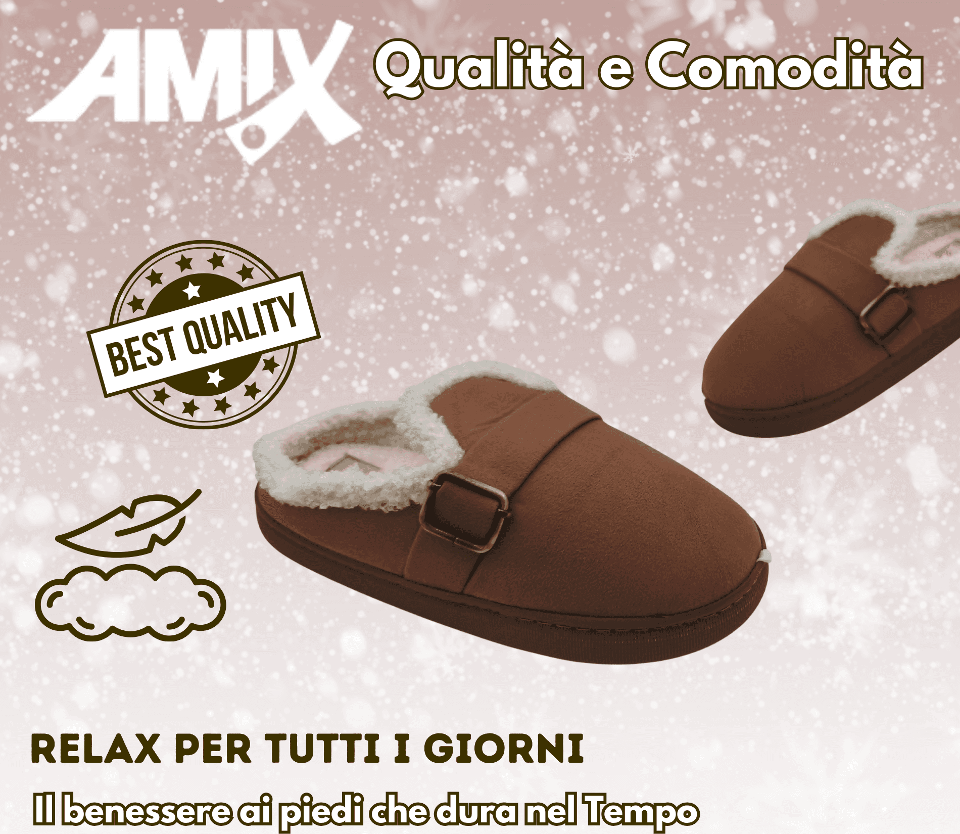 Terranova ciabatte donna invernali con pelo, calde pantofole peluche in memory foam, confort stravolgente in Ciabatte moda Primo Calzature - Venezia, commercioVirtuoso.it