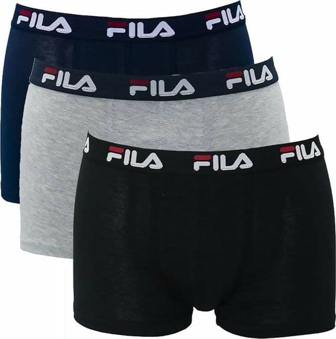 3 Paia. Boxer uomo Fila- con elastico esterno- con logo in cotone elasticizzato in Boxer aderenti ADAMO INTIMO e CASA - Bagheria, commercioVirtuoso.it