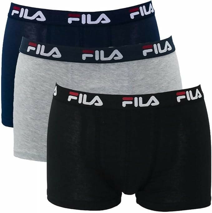 3 Paia. Boxer uomo Fila- con elastico esterno- con logo in cotone elasticizzato in Boxer aderenti ADAMO INTIMO e CASA - Bagheria, commercioVirtuoso.it