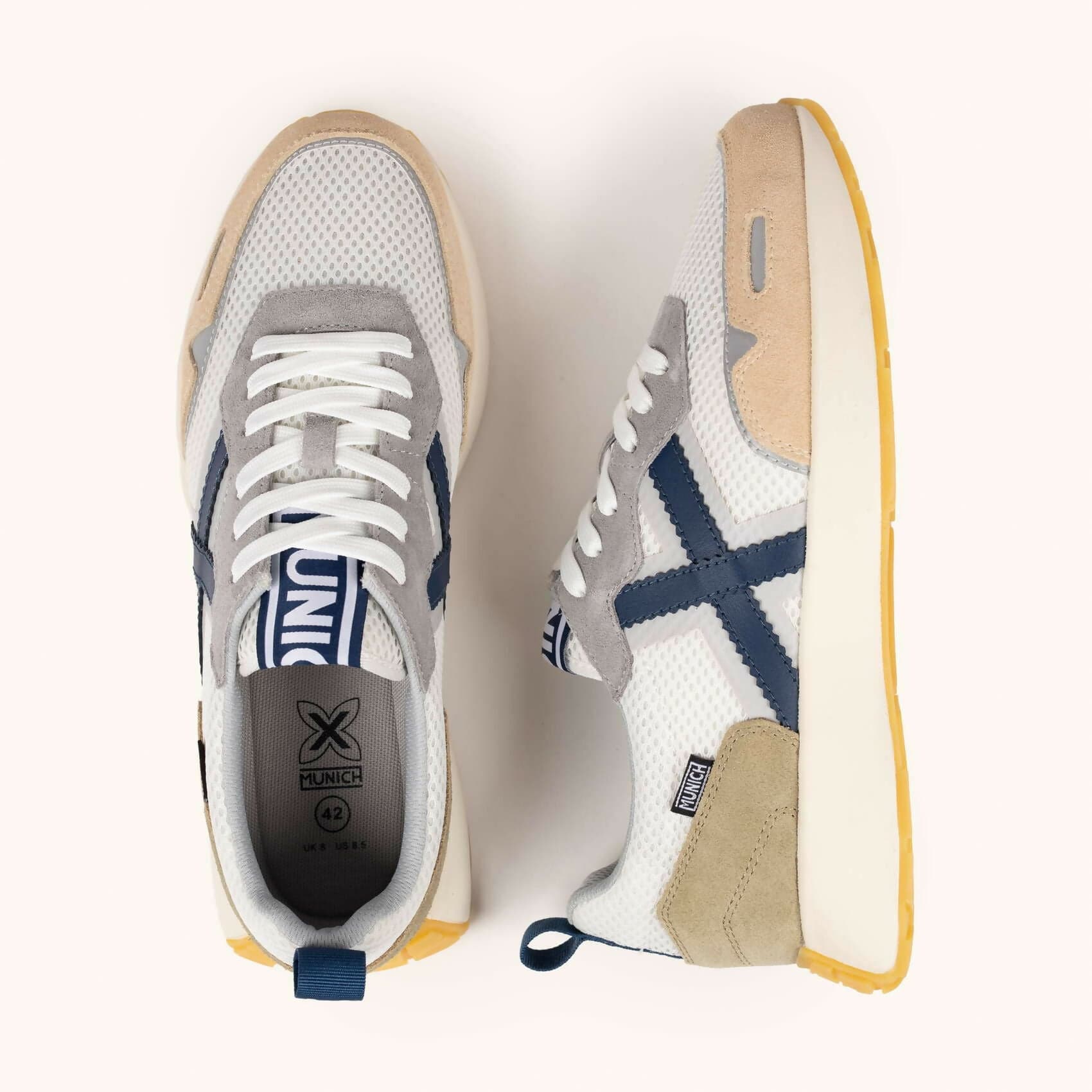 Munich Uomo sneakers in suede e tessuto tecnico in Sneaker casual Cantali Calzature - Randazzo, commercioVirtuoso.it