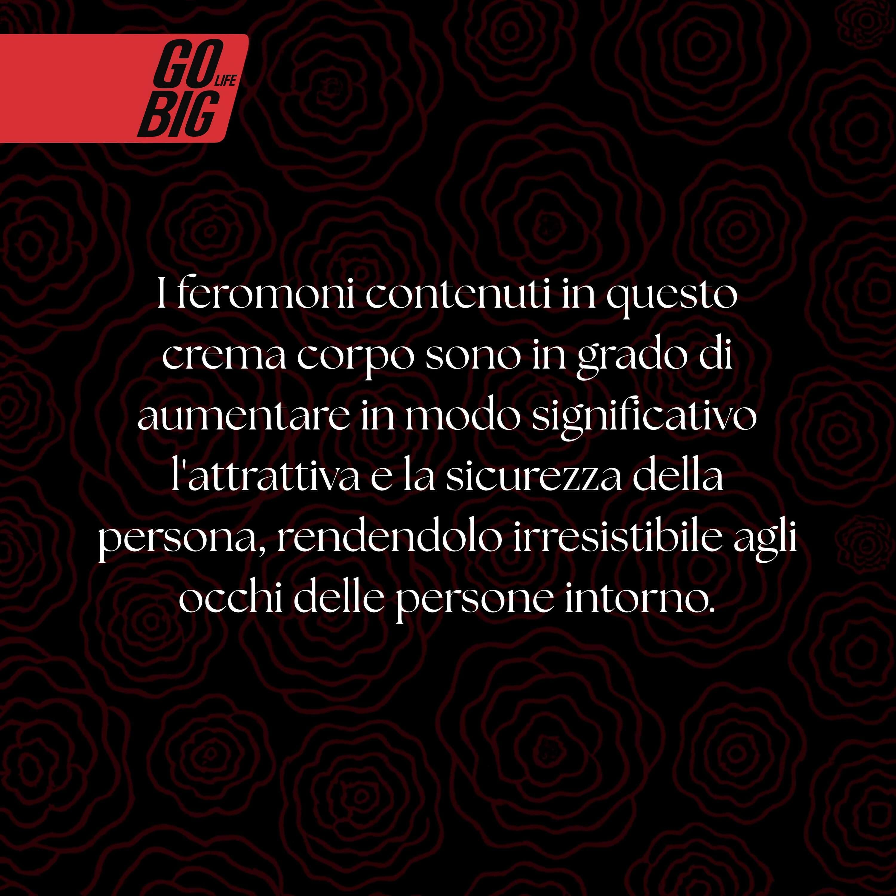 Gobig life crema corpo ai feromoni con vitamina e e lectina - idratazione profonda, aumento dell'attrattiva e sicurezza - formula con ingredienti naturali - profumo seduce e attrae in Afrodisiaci BasketGuru Italia - Palermo, commercioVirtuoso.it
