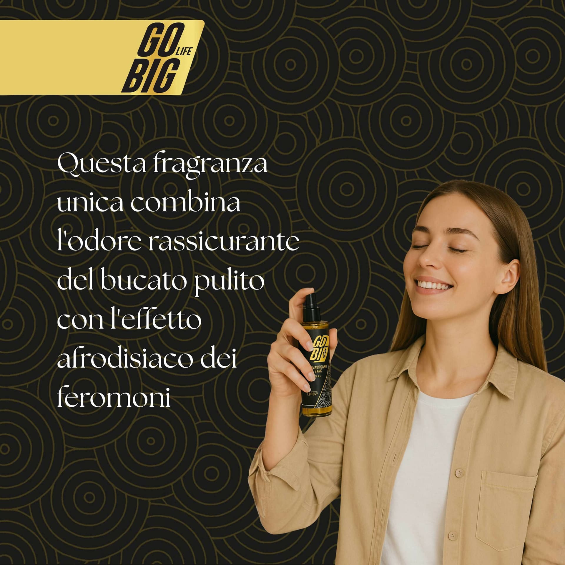 Gobig life profumatore ambiente e tessuti ai feromoni | fragranza seducente per lenzuola, divani e ambienti | aumenta l'attrazione e la passione in casa | diffusore elegante e accogliente in Spray profumati per la stanza BasketGuru Italia - Palermo, commercioVirtuoso.it