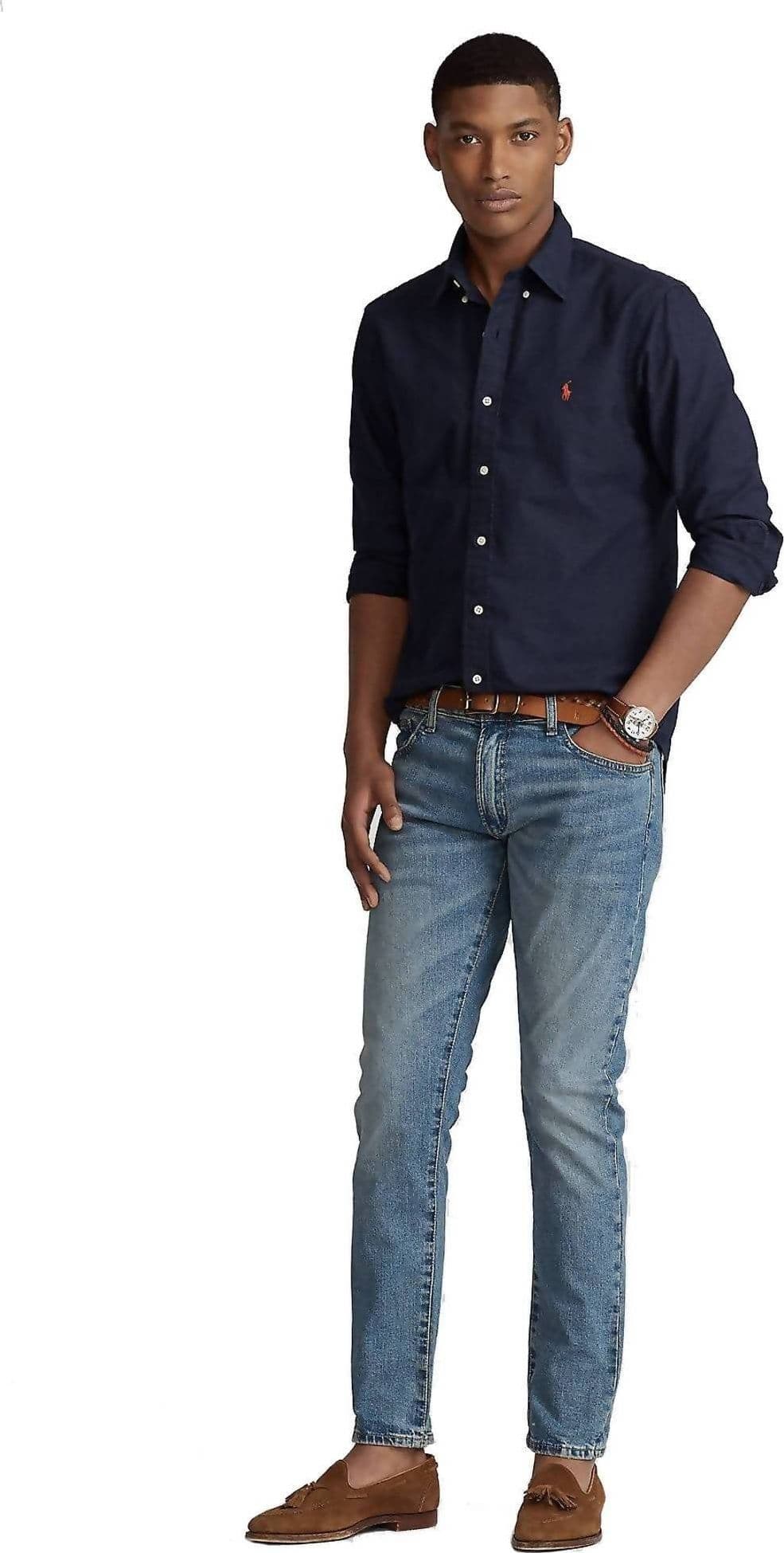 Ralph Lauren Camicia Uomo Button-down Tinta Unita Slim Fit Feather Weight Twill Camicia Polo Maniche Lunghe Pony Ricamato in Camicie casual Euforia - Bronte, commercioVirtuoso.it