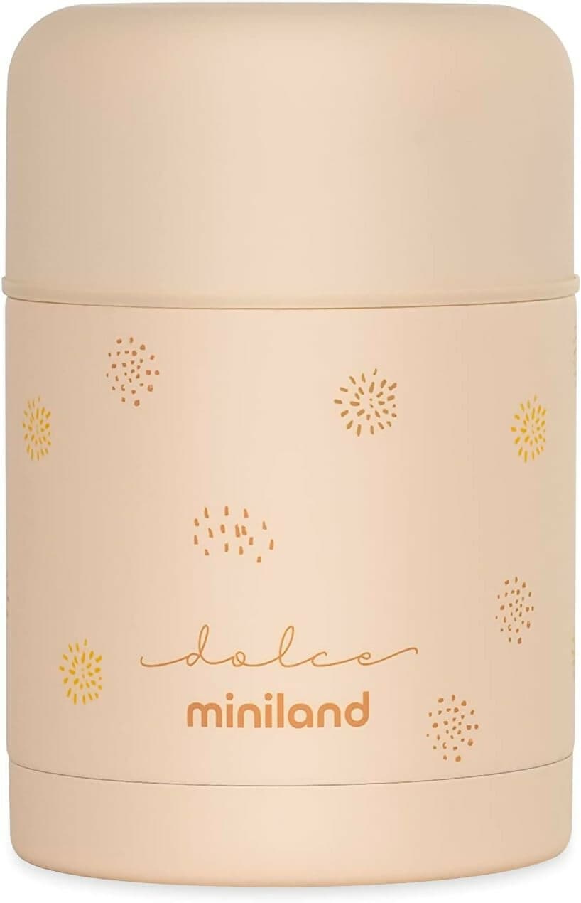 MINILAND Thermos in acciacio - Food Thermy colore Vaniglia - 600ml - realizzato in doppio strato di acciaio che mantiene il cibo freddo o caldo per ore