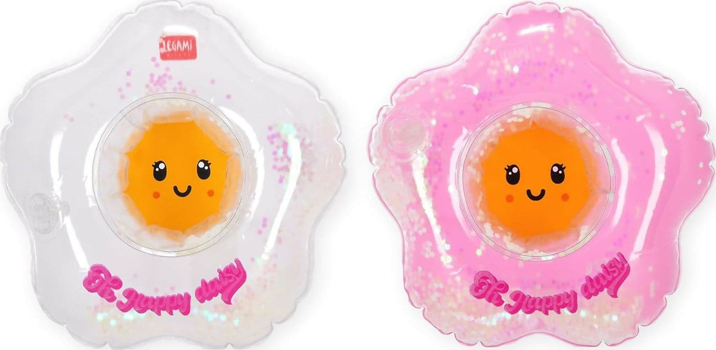Legami - Set da 2 Portabibite Gonfiabile, Porta Bibite Galleggianti, a Forma di Fiore, Portabevande Galleggiante da Mare, Vero Relax per Aperitivi e Merende a Bordo Piscina, Diametro 8 cm