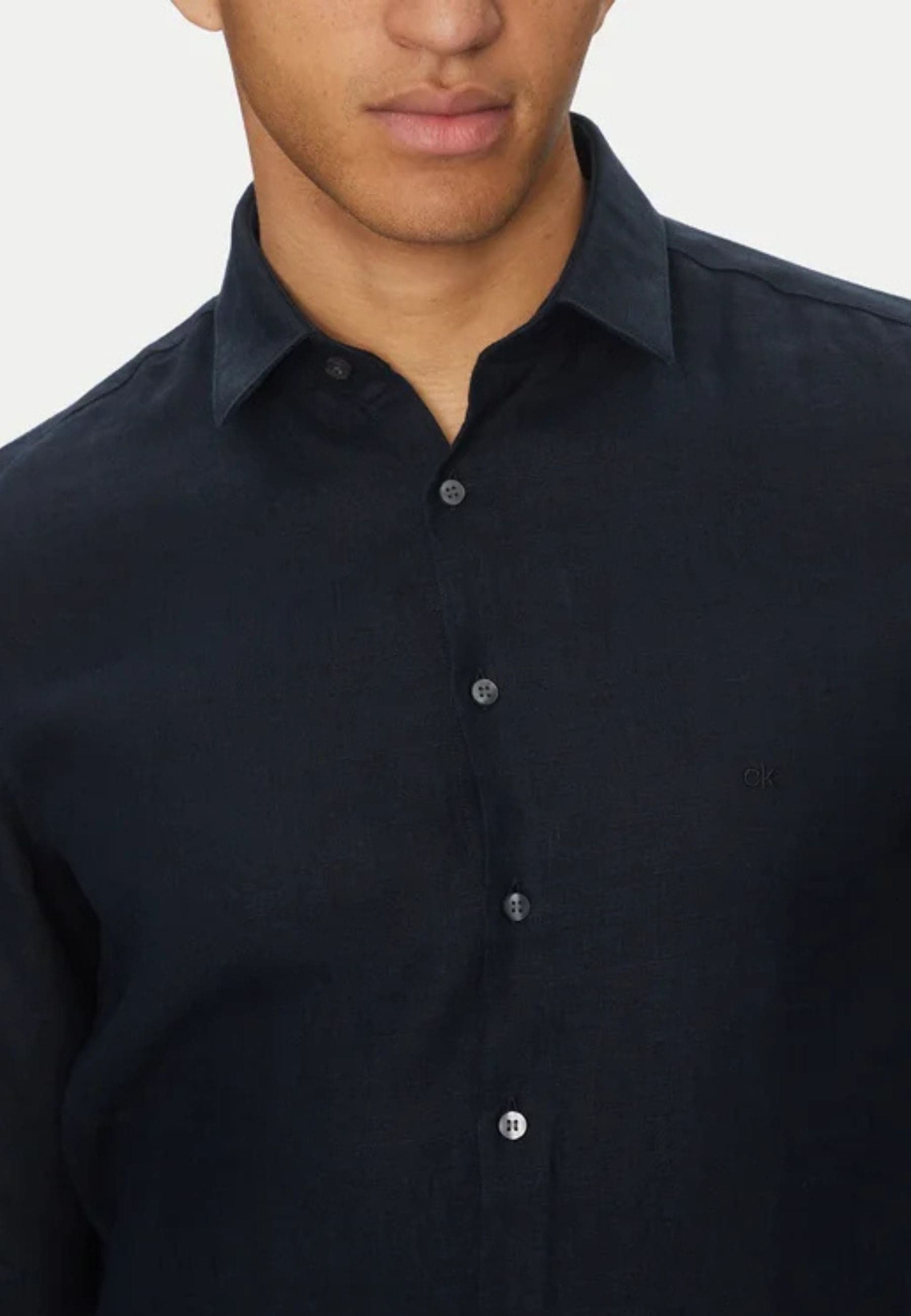 calvin klein CAMICIA LINEN SOLID SLIM SHIRT da uomo in Camicie casual Drestige - Casamassima, commercioVirtuoso.it