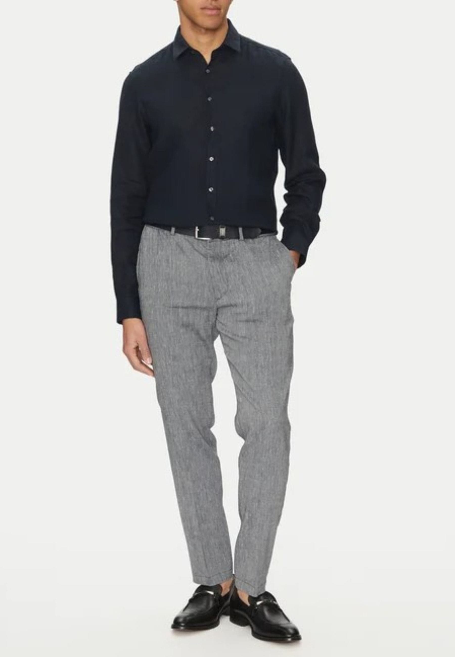 calvin klein CAMICIA LINEN SOLID SLIM SHIRT da uomo in Camicie casual Drestige - Casamassima, commercioVirtuoso.it