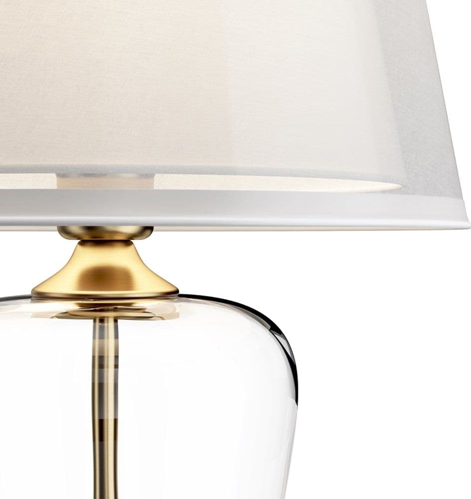 Lampada Da Tavolo Moderno Verre Metallo Ottone 1 Luce E27 40W in Lampade da tavolo e abat-jour LuceArt - Montecorvino Pugliano, commercioVirtuoso.it