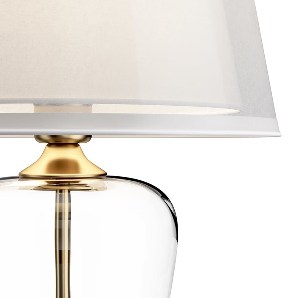Lampada Da Tavolo Moderno Verre Metallo Ottone 1 Luce E27 40W in Lampade da tavolo e abat-jour LuceArt - Montecorvino Pugliano, commercioVirtuoso.it