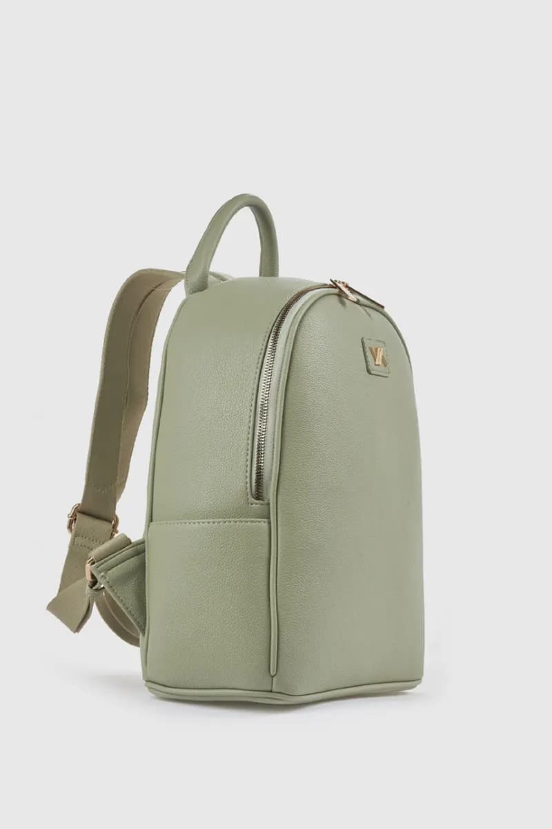 Zaino donna in ecopelle con zip | Verde Fashion in Borse a zainetto You Store - Messina, commercioVirtuoso.it