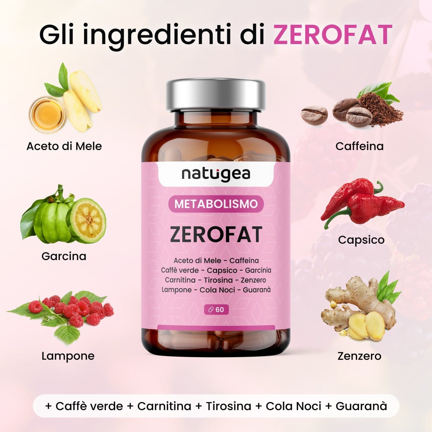 Termogenico ZEROFAT® - Metabolismo Attivo e Controllo della Fame e del peso corporeo in Bruciatori di grasso Natugea - Pavia, commercioVirtuoso.it