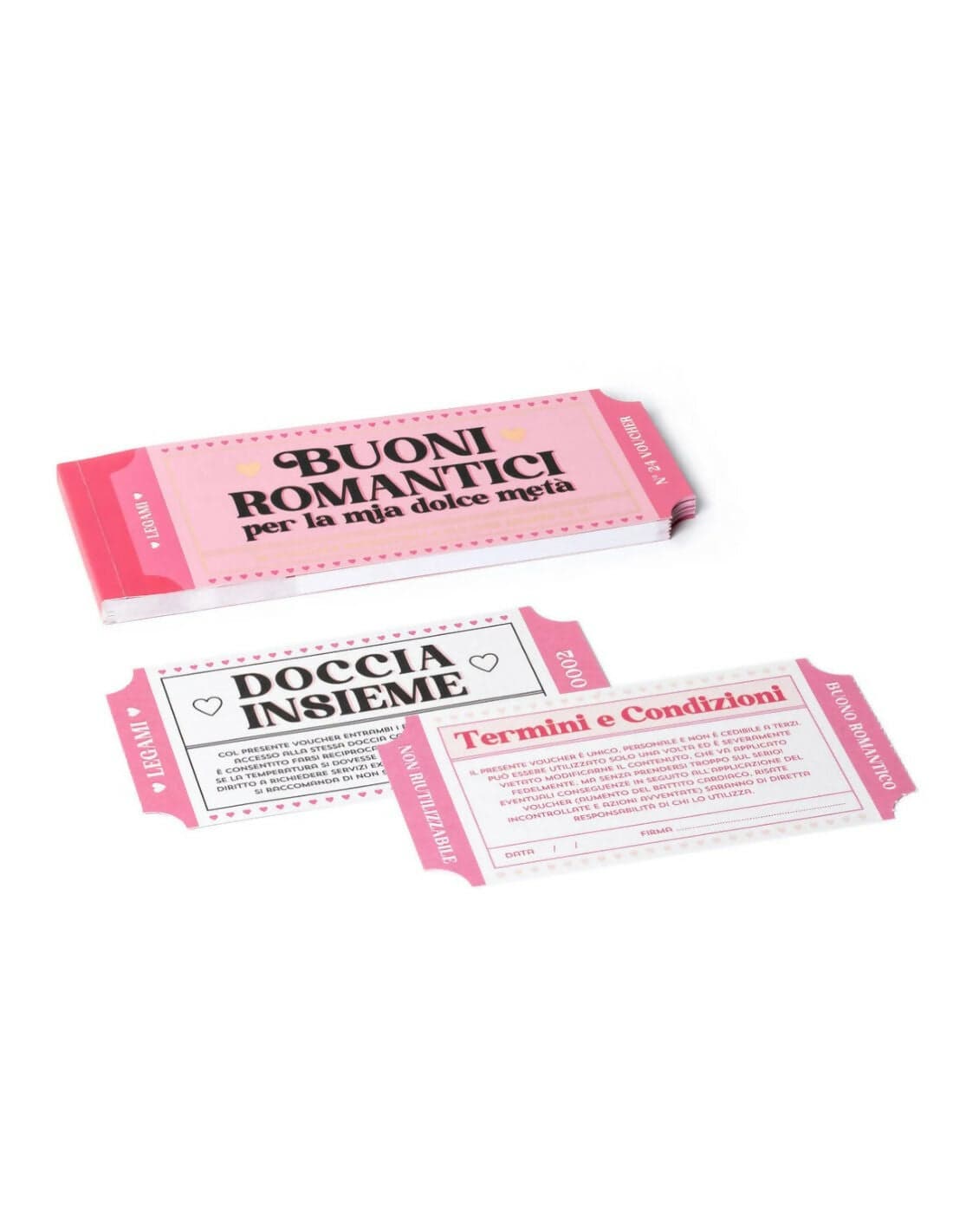 Blocco 24 Voucher Romantici Legami in Bilance Cartoleria Deja Vu - Crotone, commercioVirtuoso.it