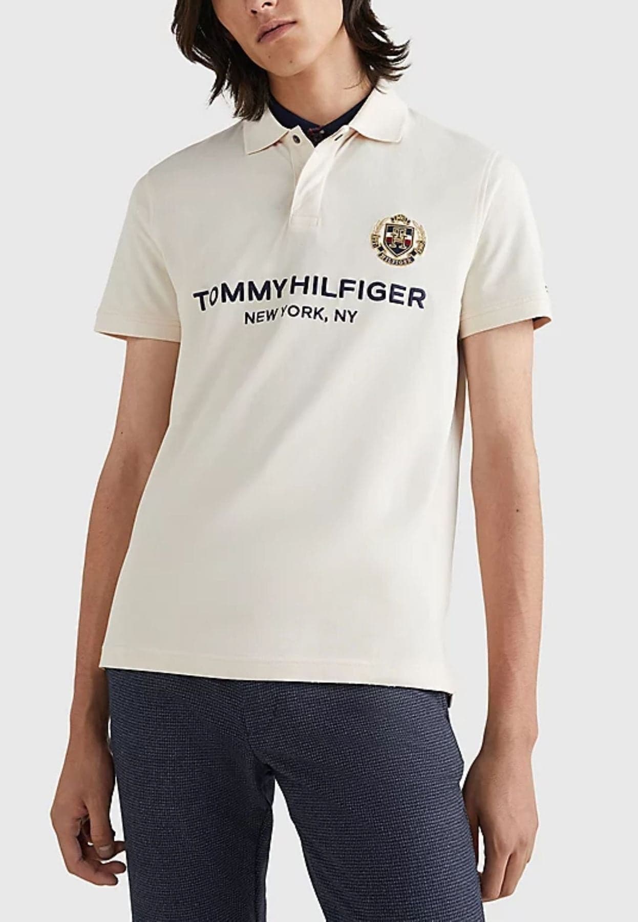 Tommy Hilfiger POLO ICON CREST CHEST LOGO SLIM POLO da uomo in Polo Drestige - Casamassima, commercioVirtuoso.it
