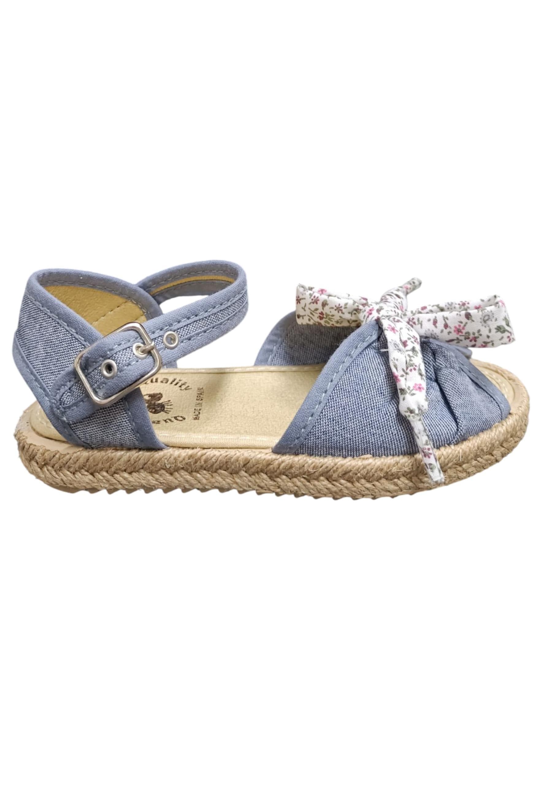 Espadrillas bambina Vul-Ladi Carla jeans tela velcro summer style - 6