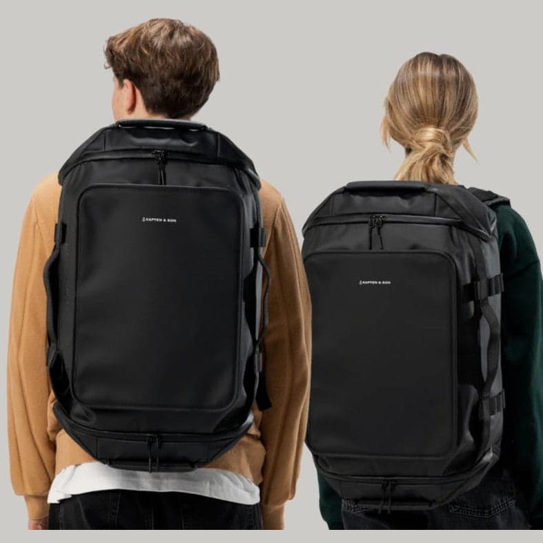 Zaino Kapten & Son  Lisbon Duffle Bkpk M Black in Zaini Casual Glad Store - Genova, commercioVirtuoso.it