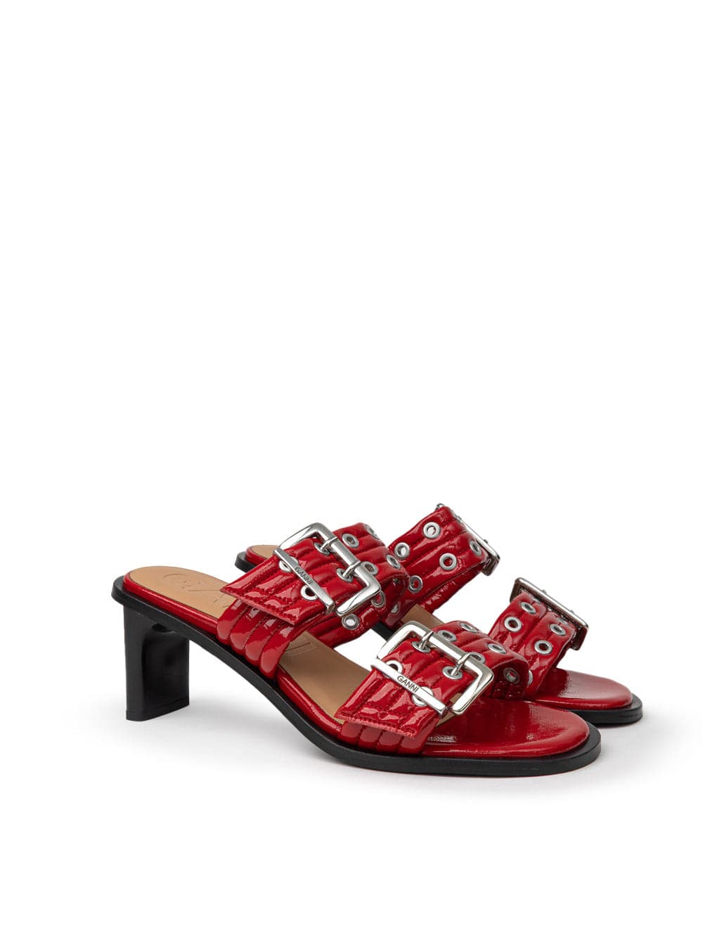 GANNI Sandali Mules Due Fasce con Borchie Forate Ganni da donna in Sandali moda Drestige - Casamassima, commercioVirtuoso.it