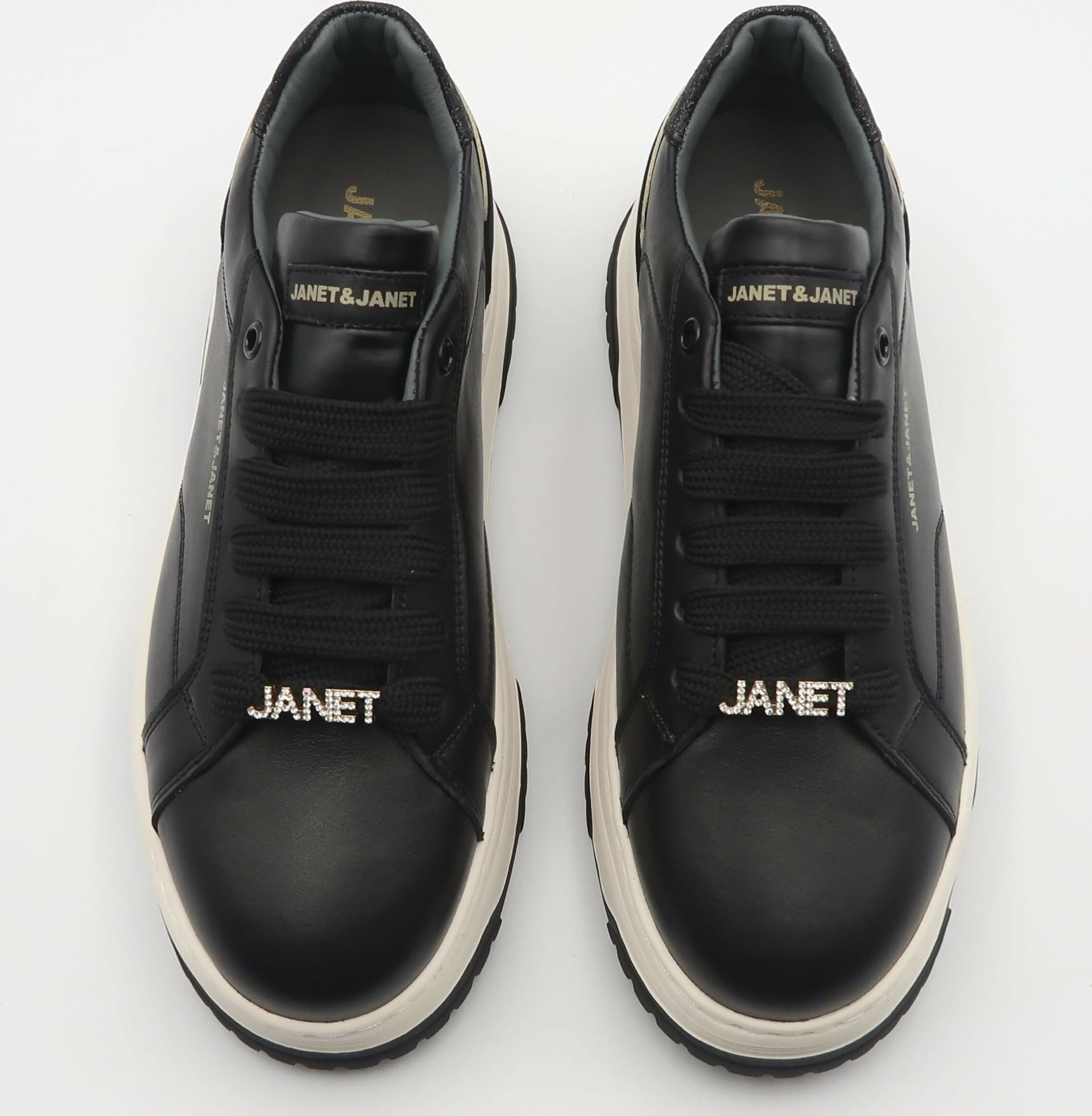 Janet E Janet sneakers da donna in pelle con charms con logo lettering in Sneaker casual Cantali Calzature - Randazzo, commercioVirtuoso.it