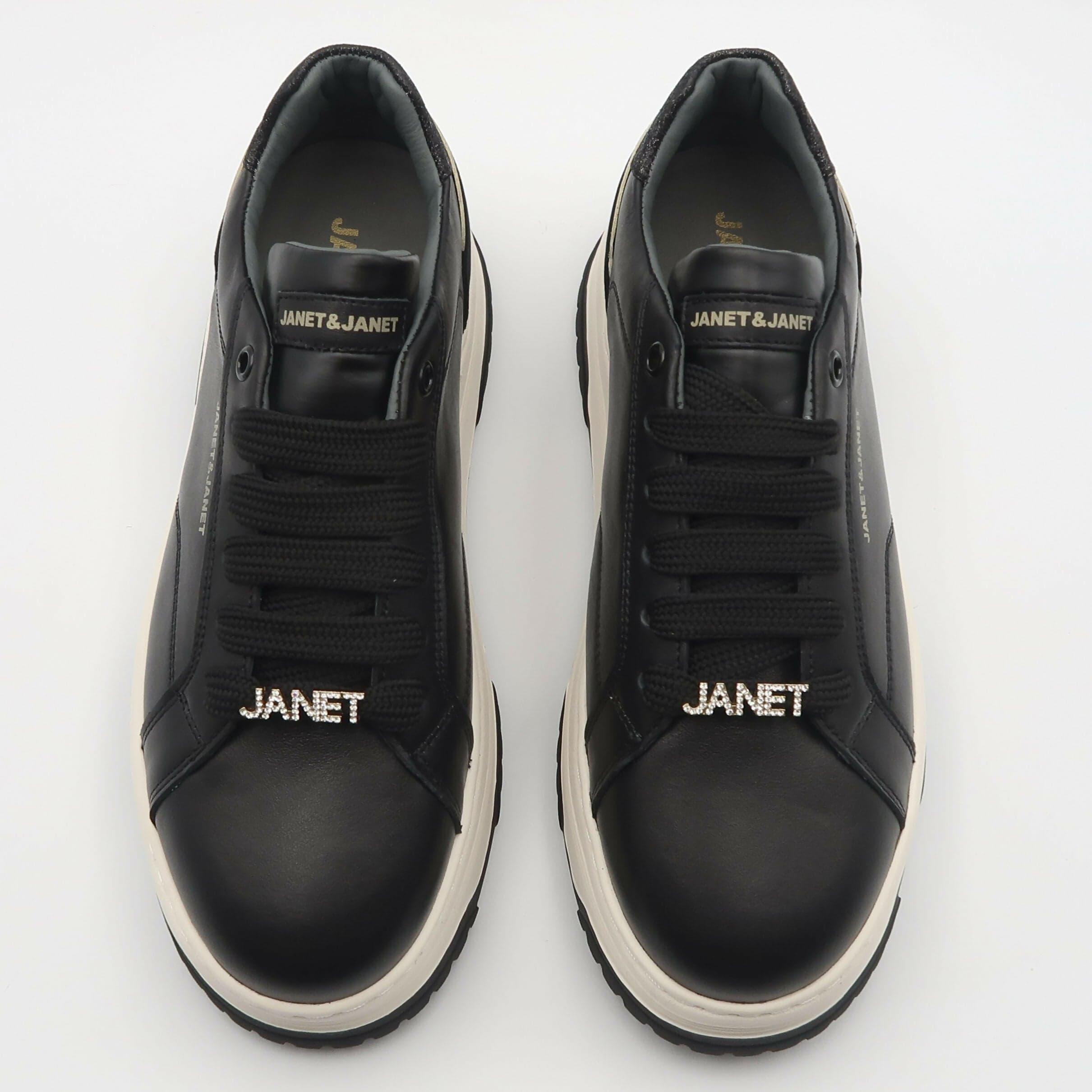 Janet E Janet sneakers da donna in pelle con charms con logo lettering in Sneaker casual Cantali Calzature - Randazzo, commercioVirtuoso.it
