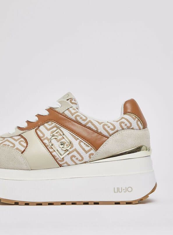 Liujo Donna Sneakers super platform in monogram jacquard in Sneaker casual Cantali Calzature - Randazzo, commercioVirtuoso.it