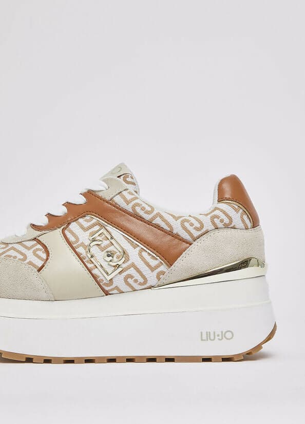Liujo Donna Sneakers super platform in monogram jacquard in Sneaker casual Cantali Calzature - Randazzo, commercioVirtuoso.it