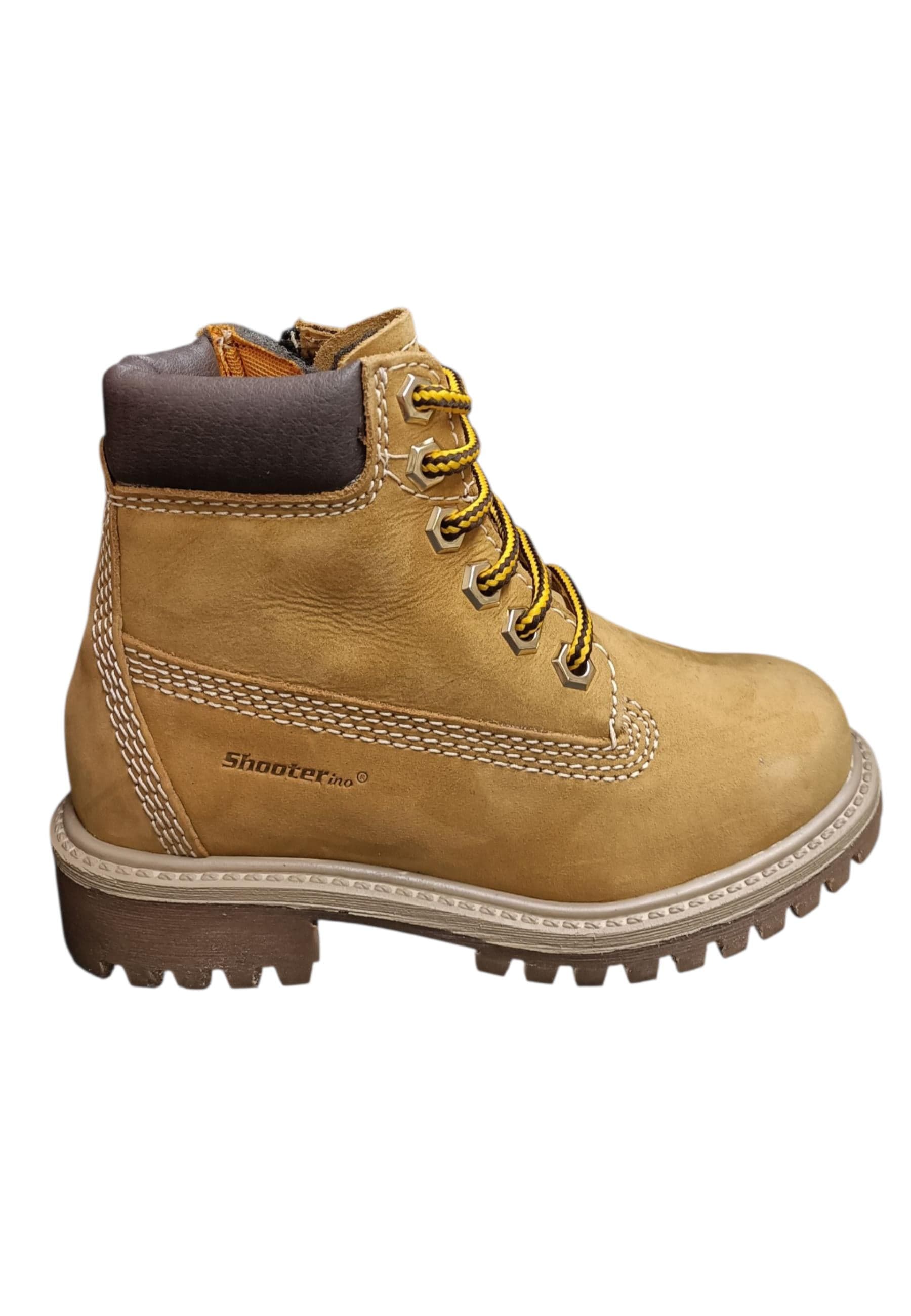 Boscaiolo bambino Shooterino Basic camel marrone pelle lacci casual style - 13