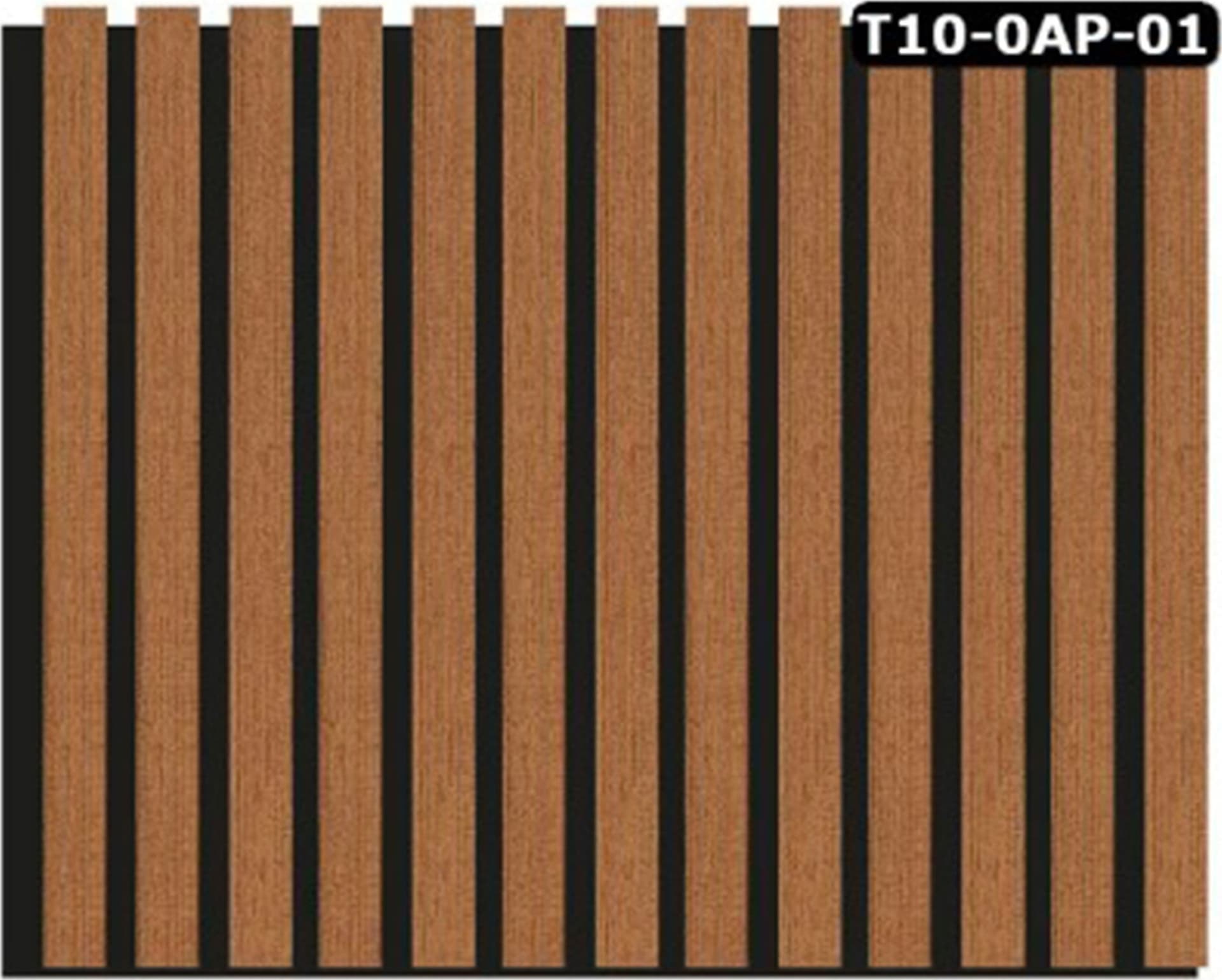 Pannello ACUSTICO Euroacustic Flex (1,65mq) a Lamelli in FIBRA DI LEGNO + feltro mis. 9x600x2750mm varie Texture - 22