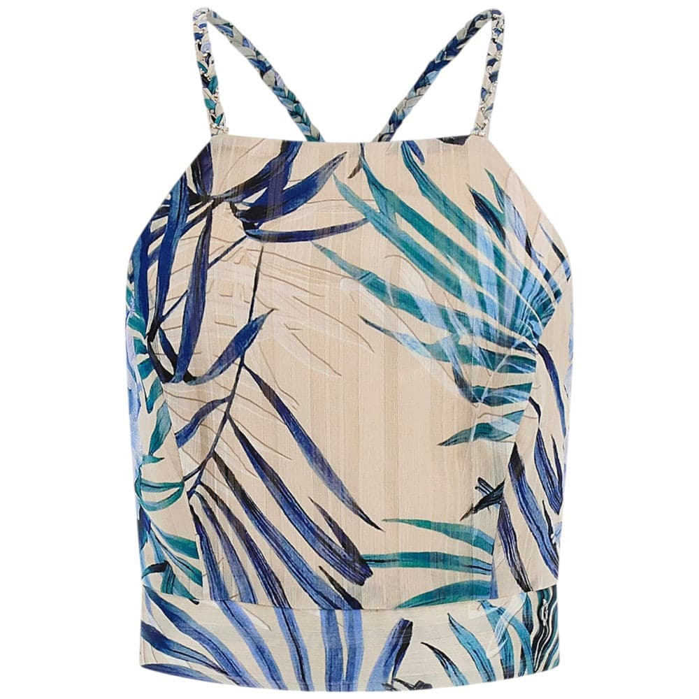 Guess top crop stampa palme art. Gaelle W5GH74 WH9Z2 P7V T-shirt Guess