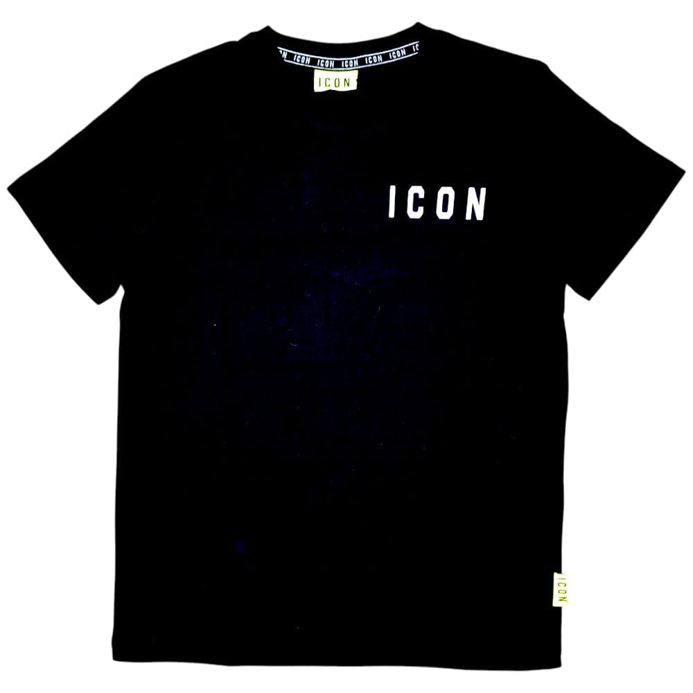 ICON t-shirt nera logo lato cuore ICUS2S5T022 T-shirt ICON