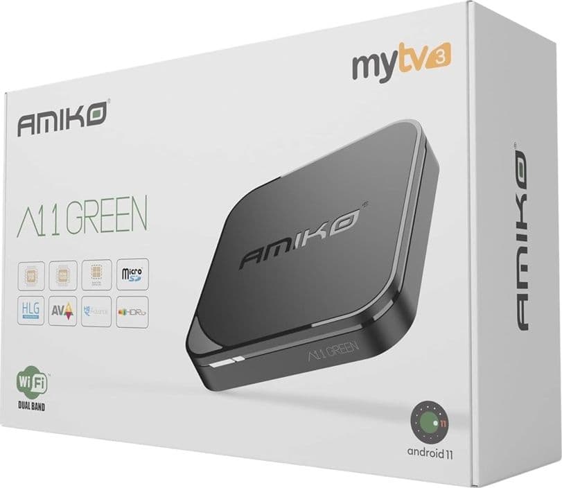 Amiko A11 GREEN 4K OTT 2/16GB Quad-Core Android 11 Wifi Dual Band Bluetooth in Cellulari e Smartphone DFP Elettronica Store - Scafati, commercioVirtuoso.it