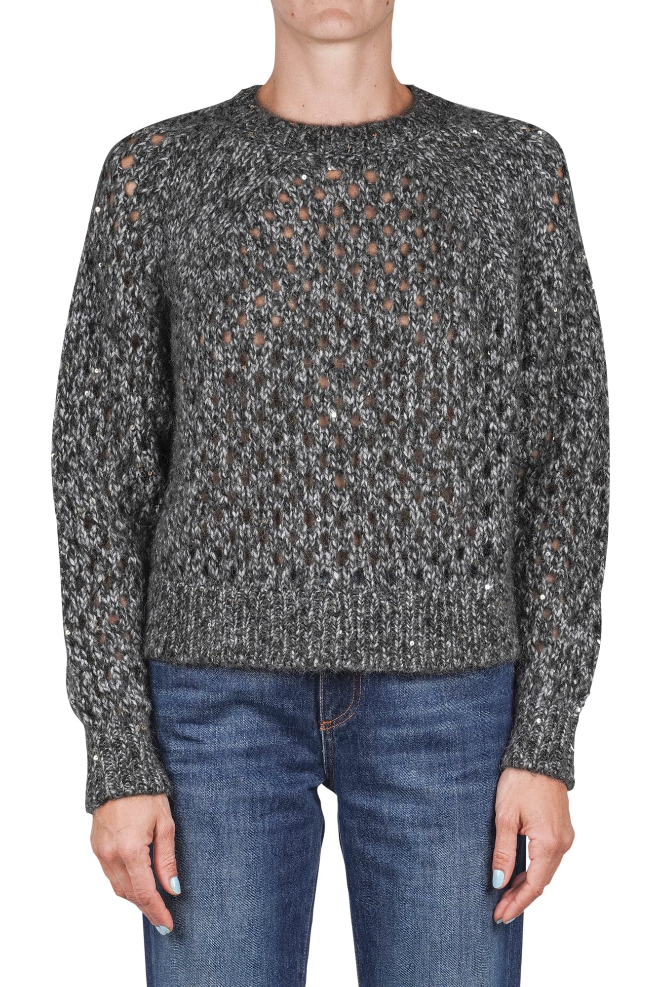 JUCCA Jucca - Maglia - 460866 - Nero/Grigio da donna in Felpe senza cappuccio Drestige - Casamassima, commercioVirtuoso.it