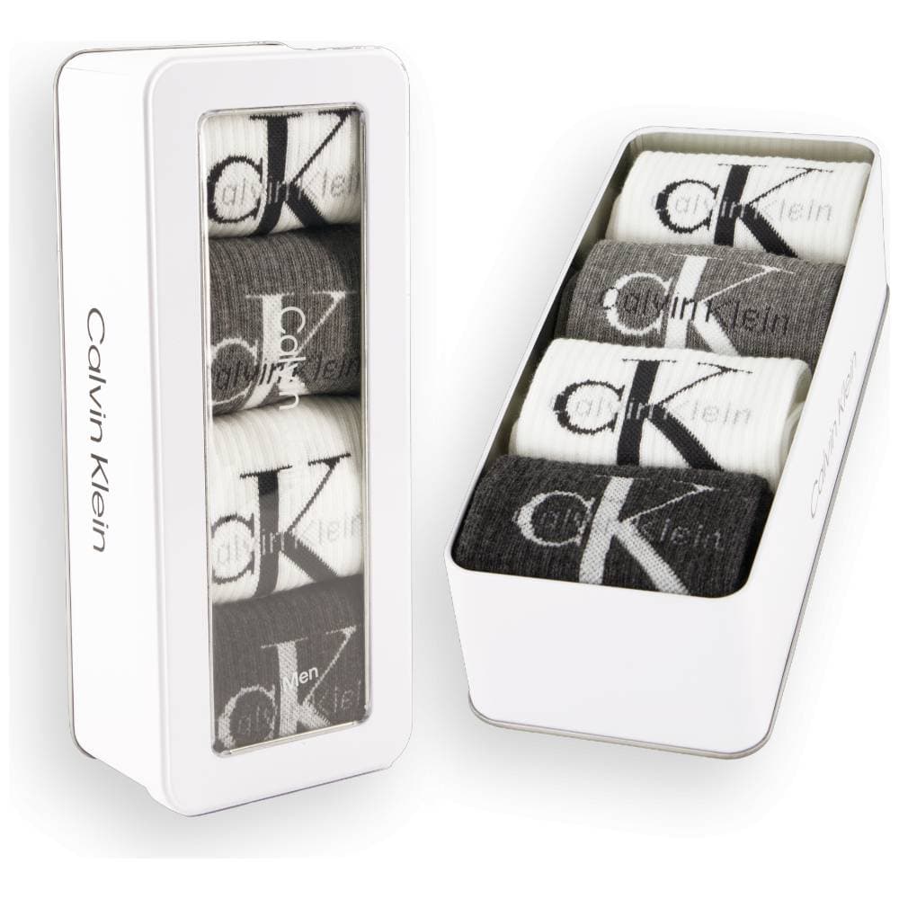 Calvin Klein uomo pack 4 calze grigio bianco 701235982002801 in Calze Prodotti di Classe - Nocera Superiore, commercioVirtuoso.it