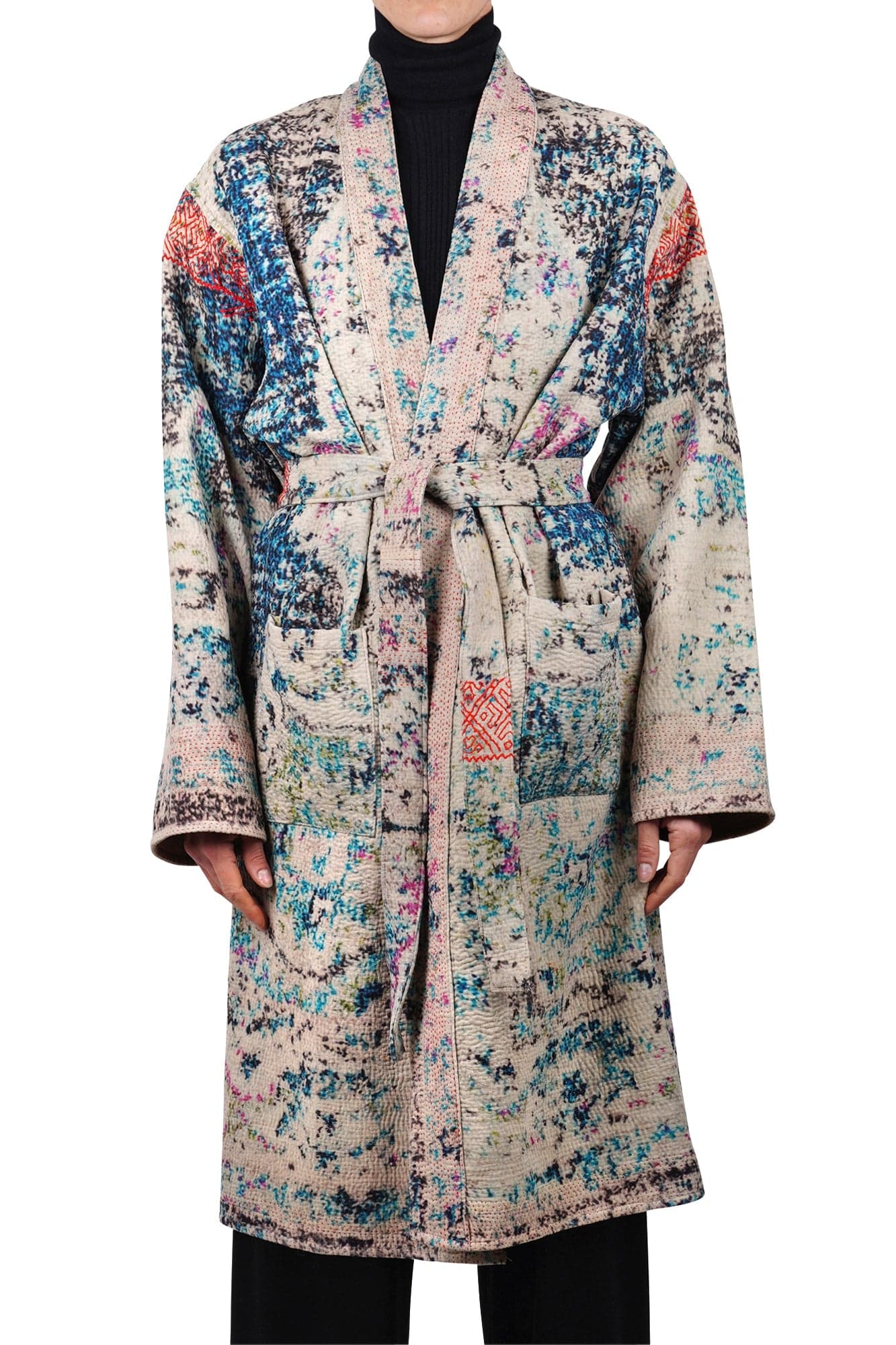 LA FEMME BLANCHE La Femme Blanche - Kimono - 470161 - Grigio/Petrolio da donna in Accappatoi e vestaglie Drestige - Casamassima, commercioVirtuoso.it