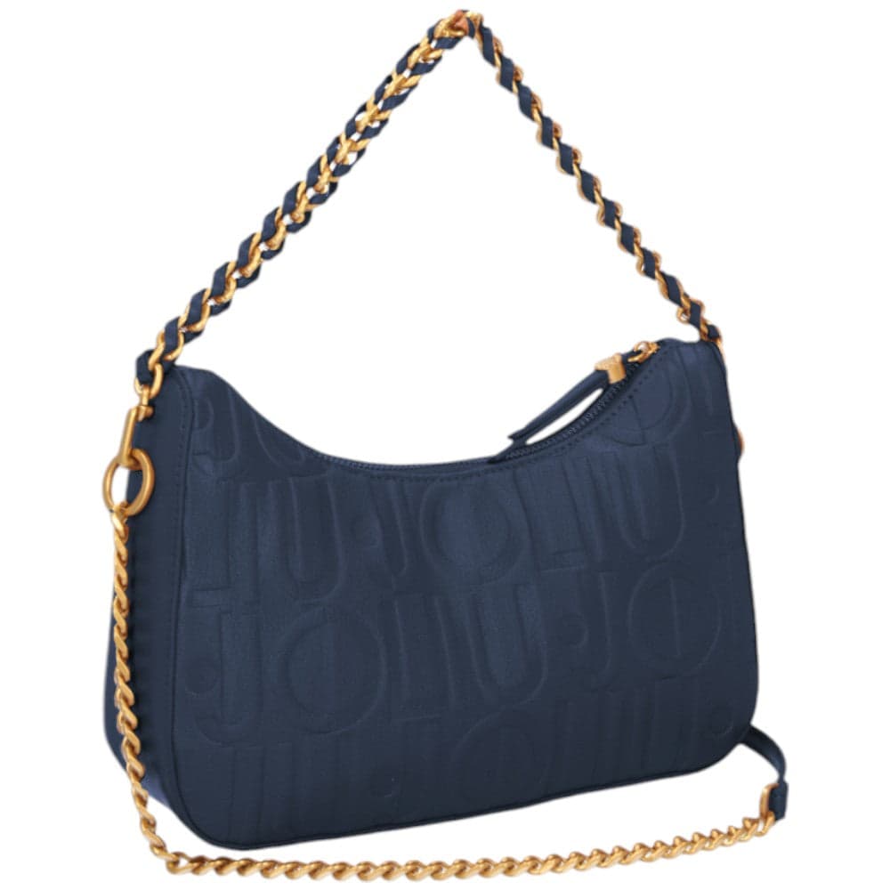 Liu Jo borsa a spalla hobo blu con logo linea Adonide AA5056E0538 Borse Liu Jo