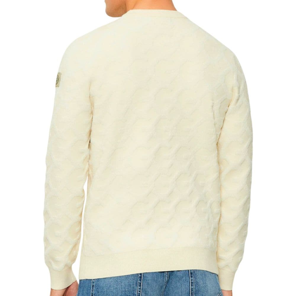Guess pullover sabbia logo jacquard a sbalzo JOHN M5BR19 Z0470 G1CV in Maglioni Prodotti di Classe - Nocera Superiore, commercioVirtuoso.it