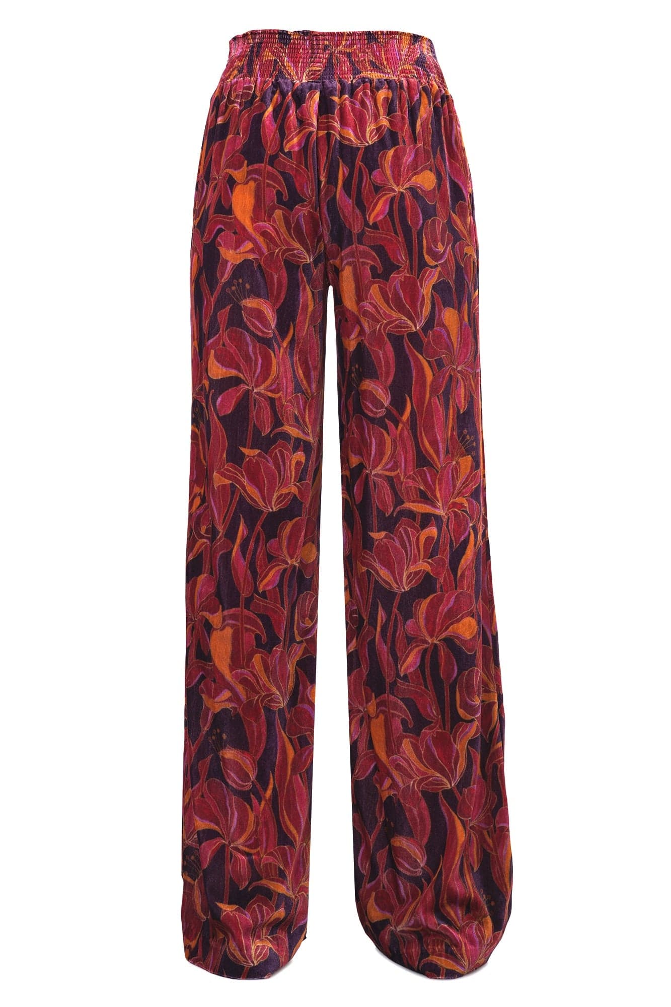 MALIPARMI Maliparmi - Pantalone - 460720 - Fantasia Bordeaux da donna in Pantaloni Drestige - Casamassima, commercioVirtuoso.it