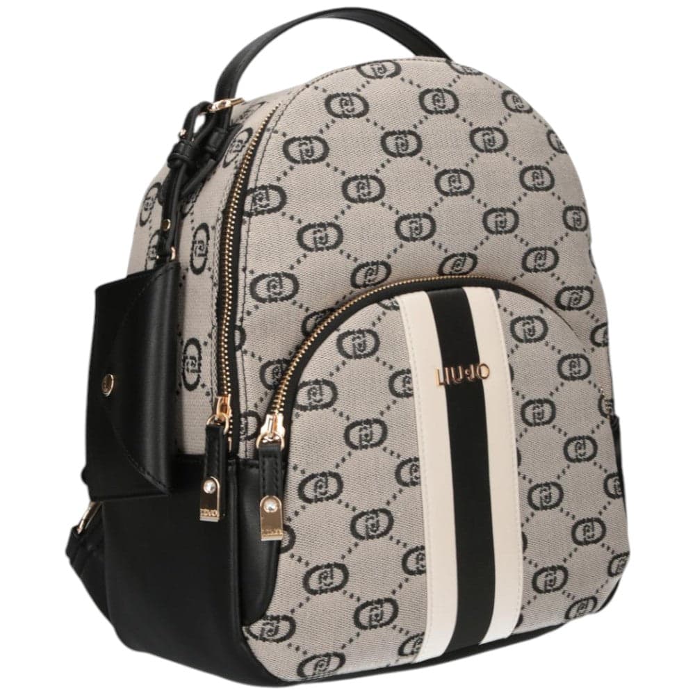 Liu Jo zaino nero jacquard con pochette linea Manhattan AA5157T3846 Zaini Liu Jo